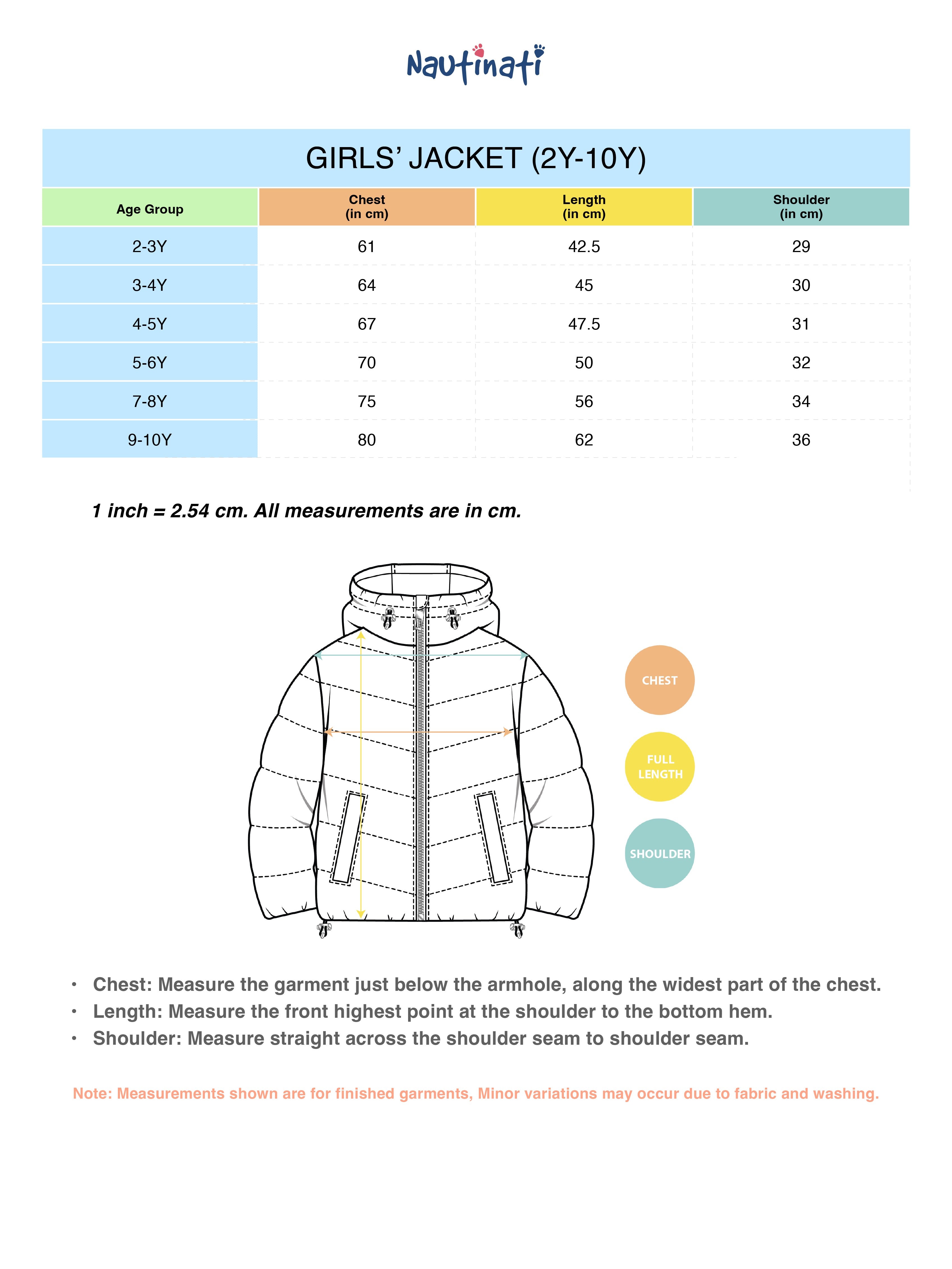 Nautinati Pink Quilted Star Pattern Puffer Jacket for Girls