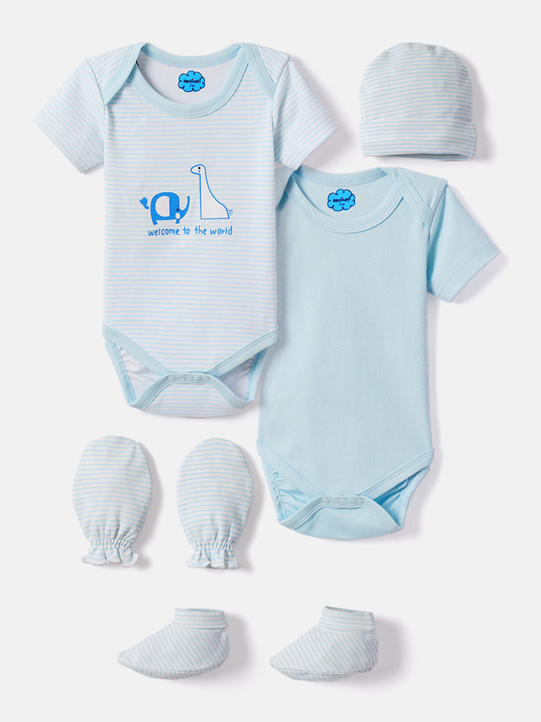 Nautinati Newborn Baby Clothing Gift Set of 5 Items, 0-6 months