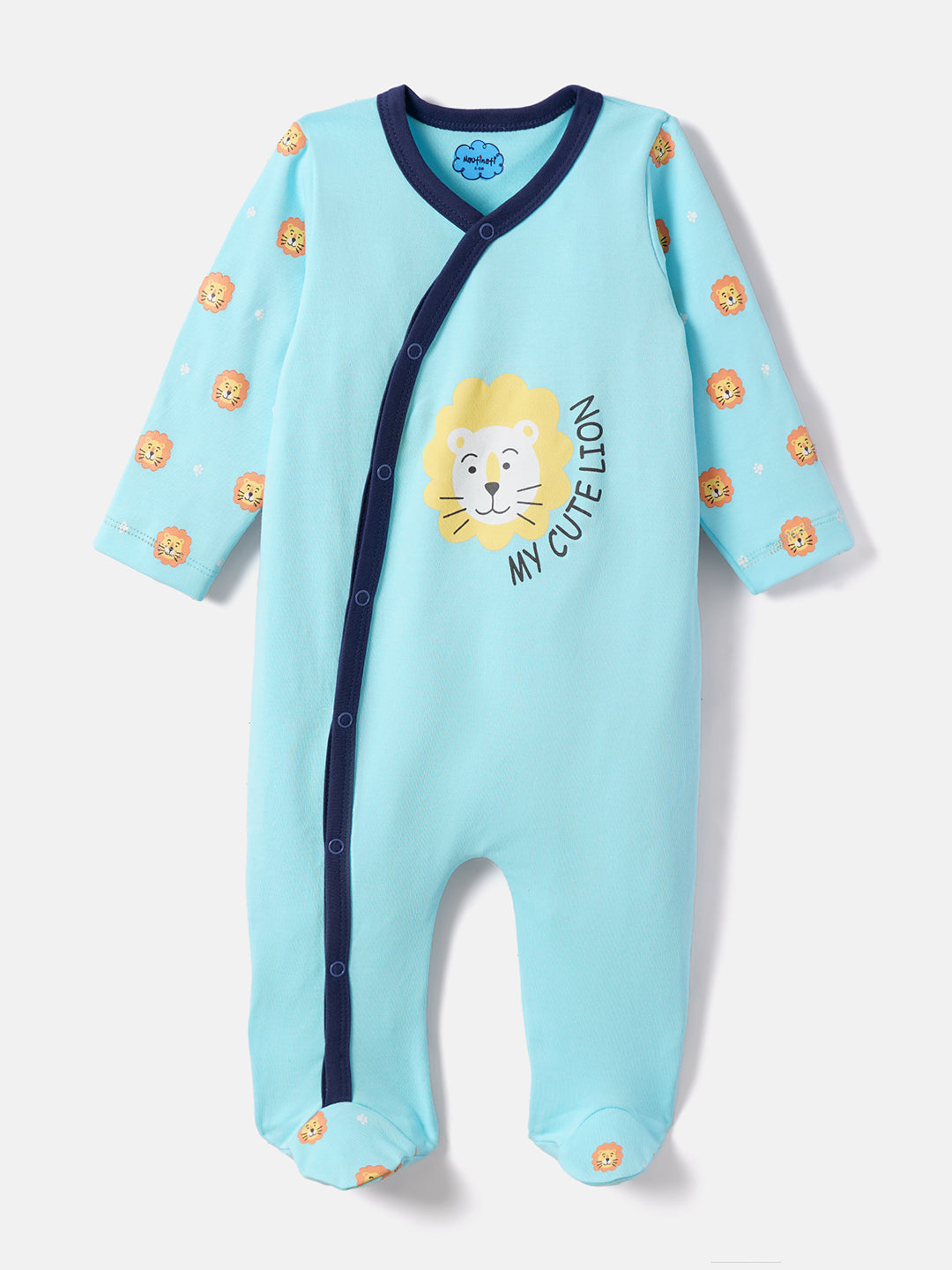 Nautinati Soft Cotton Romper Sleepsuit For Infants Newborn Baby Boys & Girls With Snap Buttons