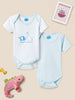 Nautinati Soft Cotton Bodysuits for Infants Newborn Baby Boys & Girls – Pack of 2