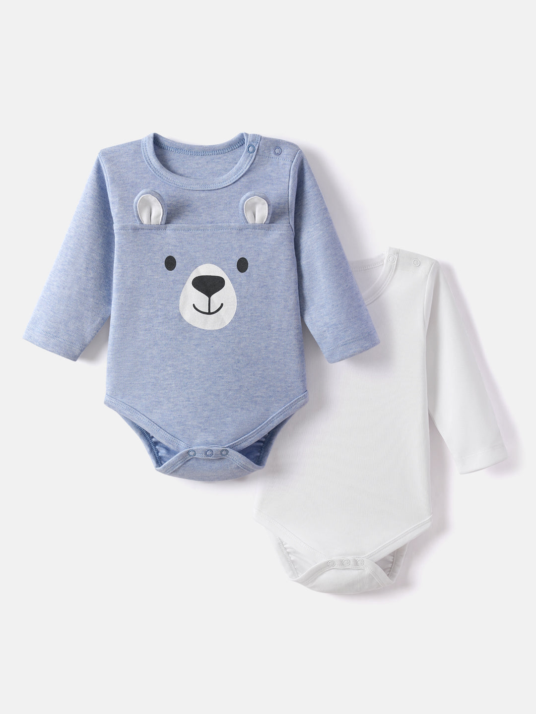 Nautinati Soft Cotton Bodysuits for Infants Newborn Baby Boys & Girls – Pack of 2