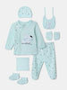 Nautinati Baby Blue Printed 7 Pieces Gift Set for Infant Boys