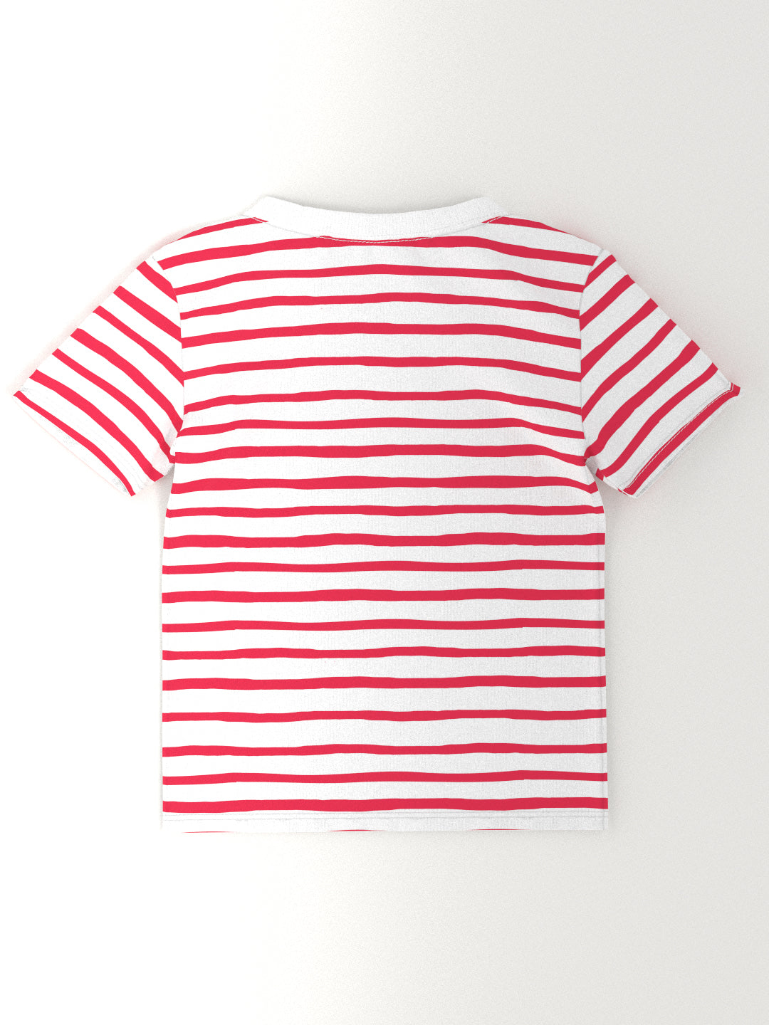 Nautinati Girls' Pack of 2 Cotton Graphic Printed and Striped T-shirts