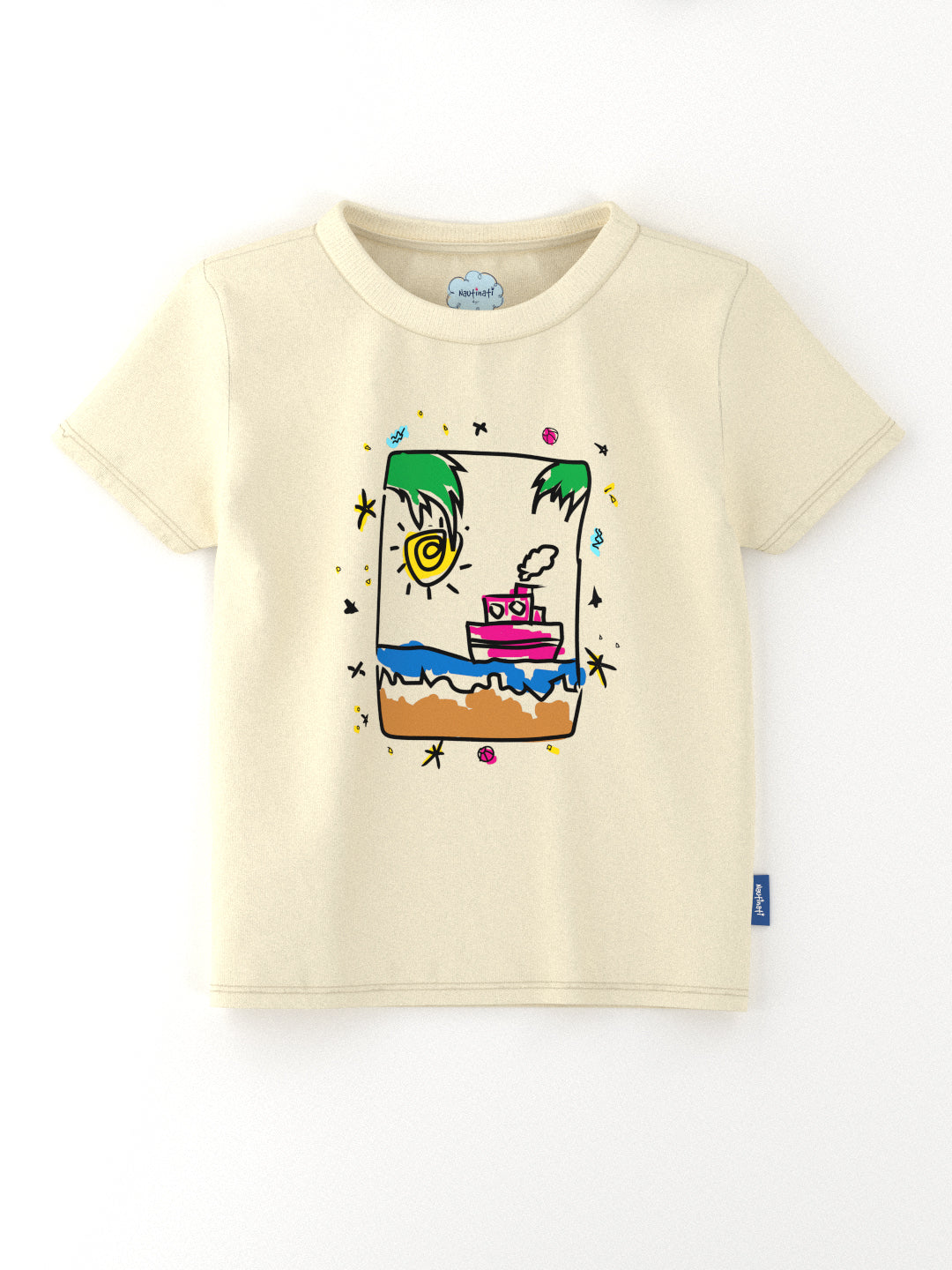 Nautinati Boys' Cotton Pack of 3 Graphic Print T-shirt