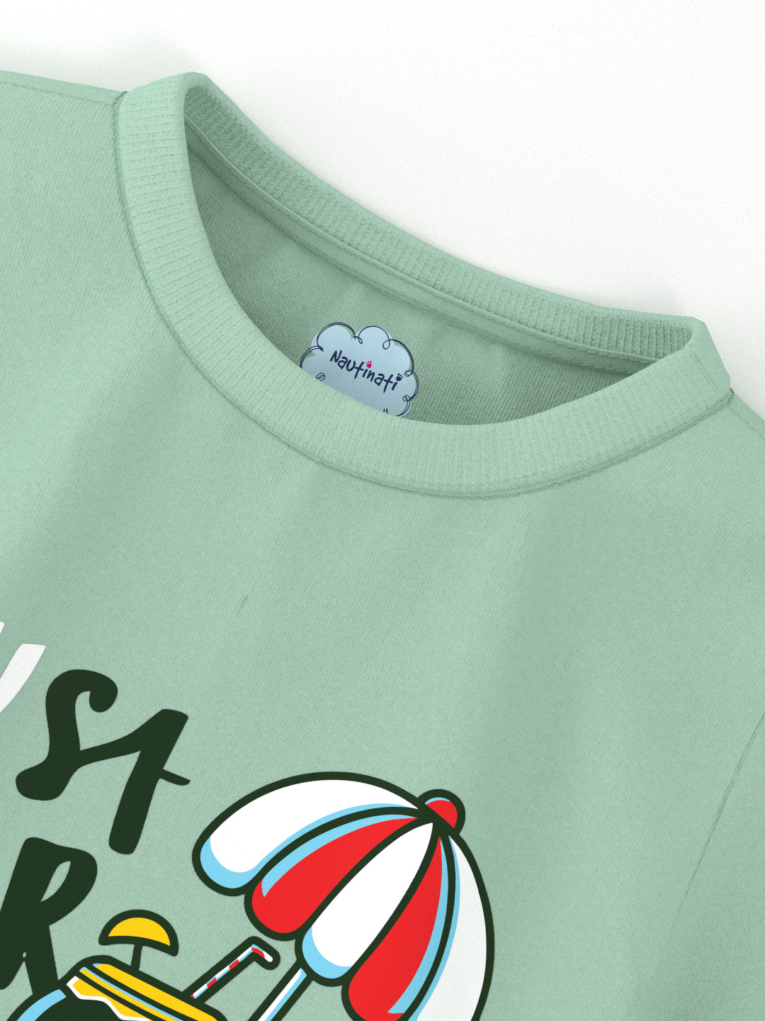 Nautinati Boys' Pack of 2 Cotton Beach Graphic Printed T-shirts