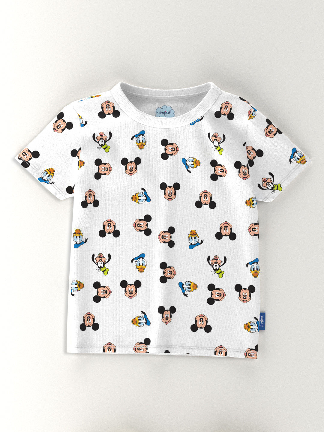 Nautinati Boys' Cotton Mickey & Donald Duck Printed T-shirt and Joggers