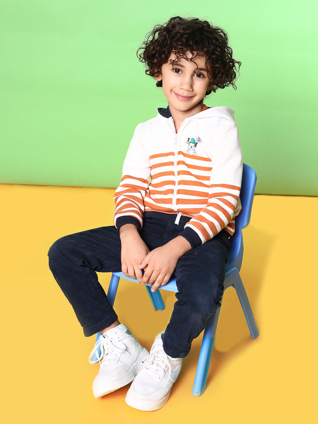 Nautinati Boys Striped Hooded Sweatshirt