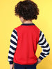 Nautinati Boys Red Navy Blue Pullover