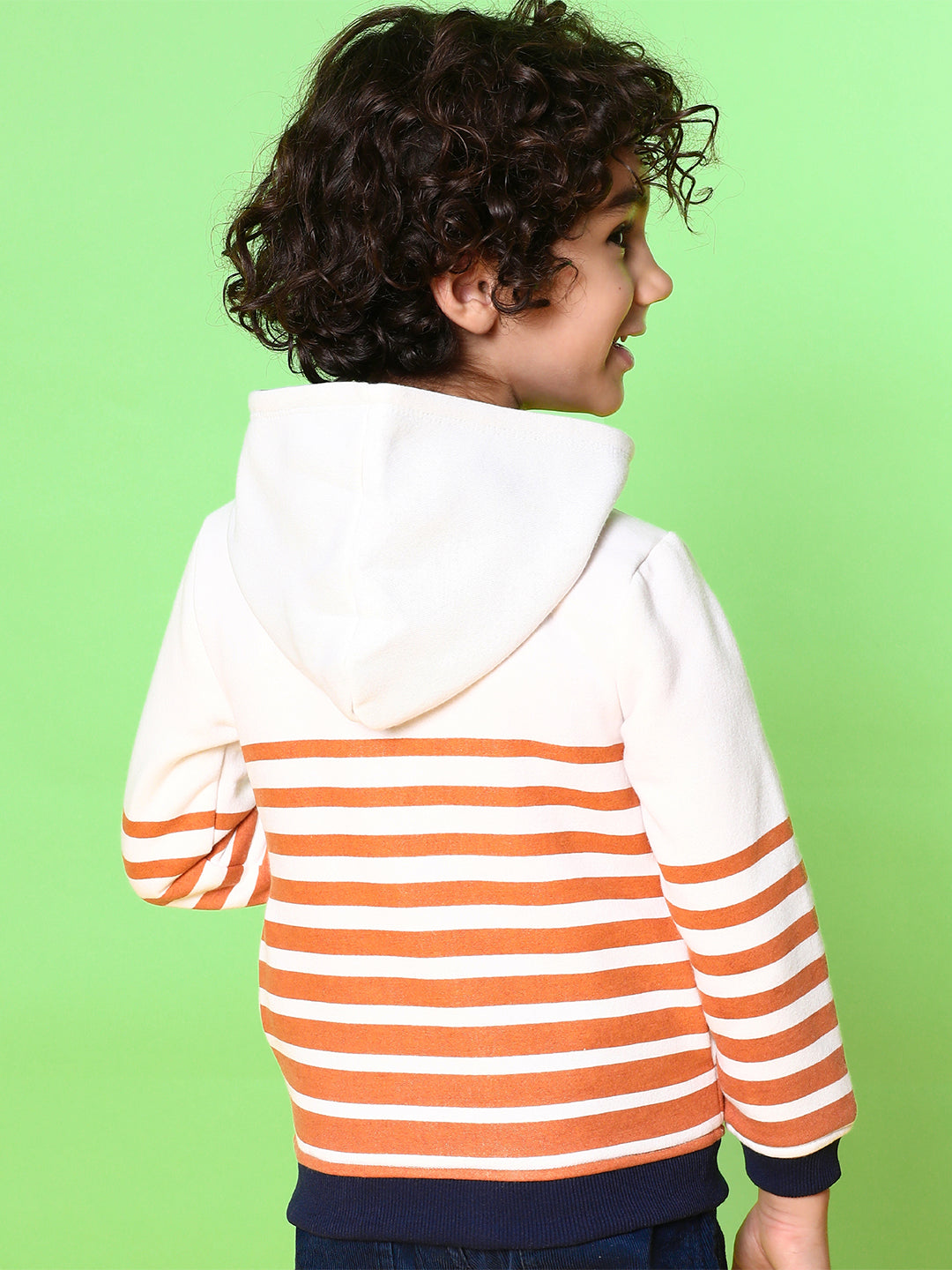 Nautinati Boys Striped Hooded Sweatshirt