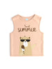 Nautinati Boys Peach and Black Graphic Printed Set | Aged 0 - 2 Years | Sleeveless Cotton Tshirt and shorts.