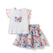 Nautinati Girls' Combo Set of Top and Skirt