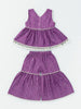 Nautinati Purple Festive Ethnic Set for Girls Cotton Comfort & Style