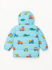 Nautinati Sky Blue Hooded All-over Printed Puffer Jacket for Boys