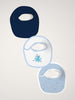 Nautinati Infants' Cotton Pack of 3 Ocean Print Bib
