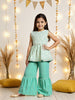 Nautinati Girls Ethnic Top & Bottom Set | Pack of 1 | 5-6Y