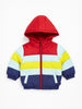 Nautinati Striped Multicolour Hooded Puffer Jacket for Boys