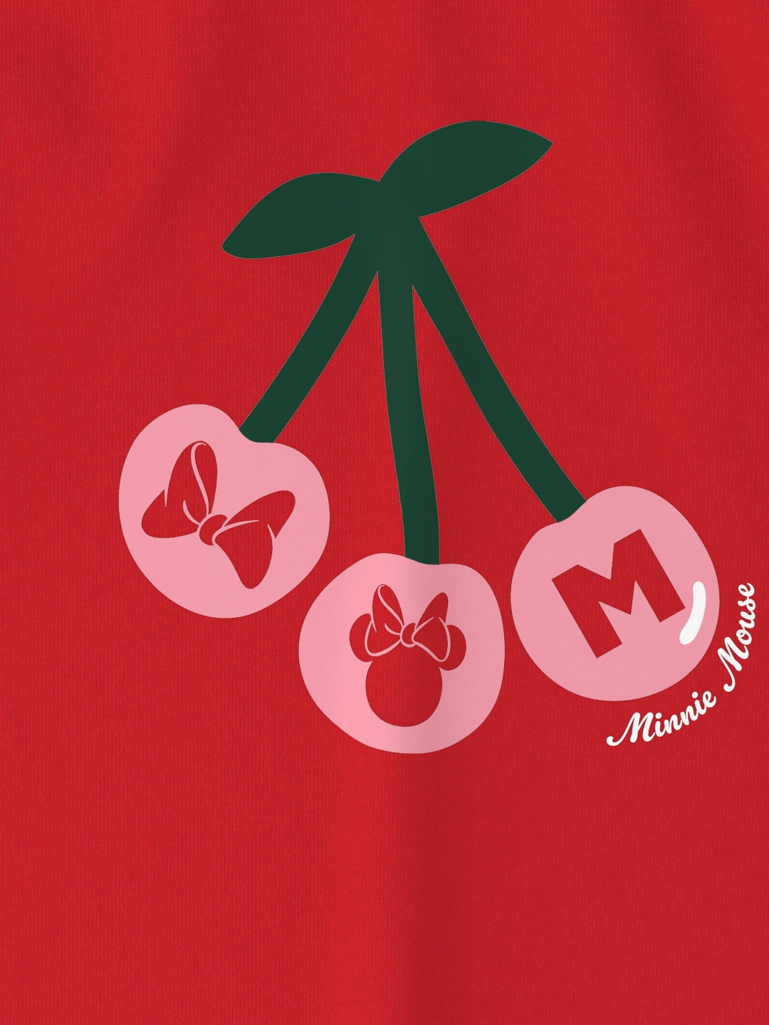 Nautinati Disney Minnie Mouse Cherry Pop Printed T-Shirts for Girls | Aged 2 – 10 Years | Pack of 2 Tees