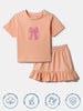 Nautinati Girls' Cotton Bow Embroidered Top and Skirt Set | Age 0 - 2 Years