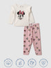 Nautinati Infant Girls’ Cotton Minnie Mouse Printed Top and Pants Set