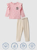 Nautinati Infant Girls' Cotton Minnie Mouse and Heart Print Top and Solid Pants