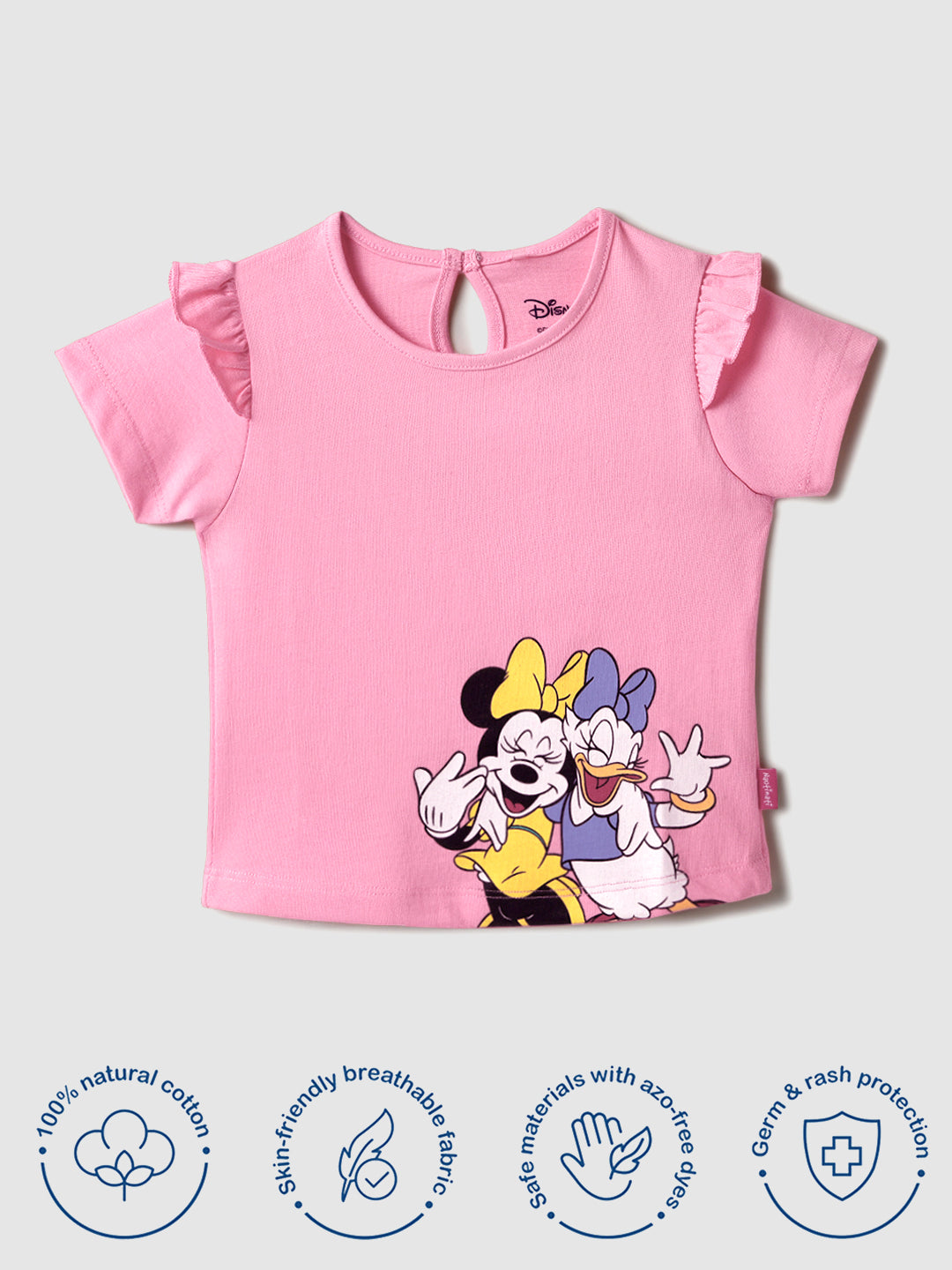 Nautinati Girls' Cotton Minnie Print T-shirt