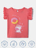Nautinati Girls' Cotton Top| Donut Puff Print| Age 0 - 2 Years