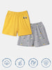 Nautinati Boys' 100% Cotton Shorts | Pigment Print | Pack of 2 | Age 0 - 2 Years