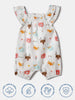 Nautinati White Printed Romper for Girls
