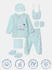Nautinati Baby Blue Printed 7 Pieces Gift Set for Infant Boys