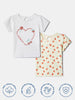 Nautinati Girls' Cotton Printed Tops | Pack of 2 | Age 0 - 2 Years