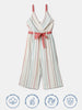 Nautinati Multicolour Strpied Jumpsuit for Girls