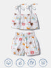 Nautinati Girls' Poplin Cotton Printed Top and Shorts Set |  Age 0 - 2 Years
