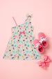 Nautinati  Multi-colour Floral Printed Dress for Girls