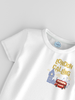 Nautinati Boys' Cotton Graphic Print T-shirt and Striped Shorts Set