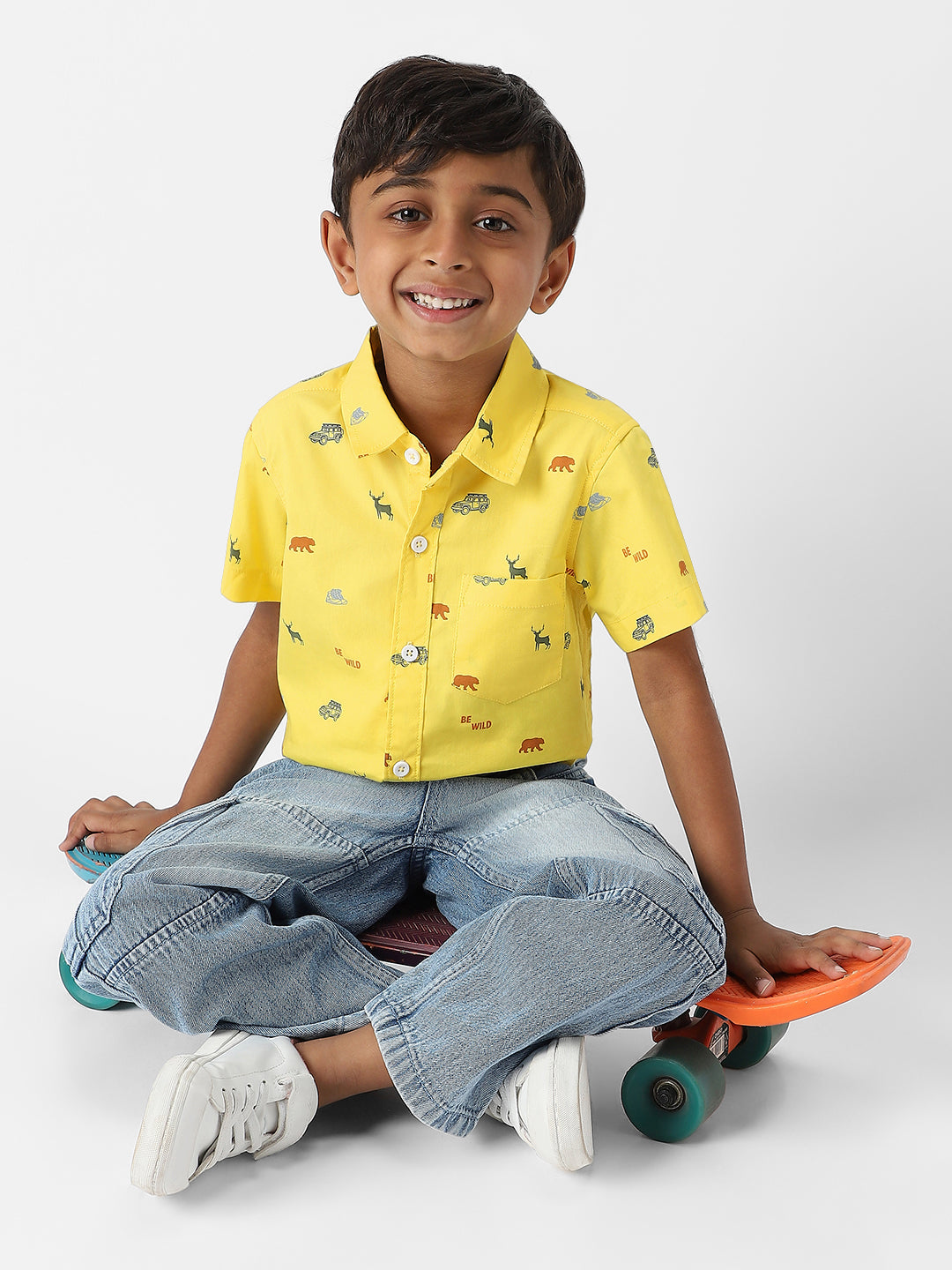 Nautinati Boys' All-over Print Shirt