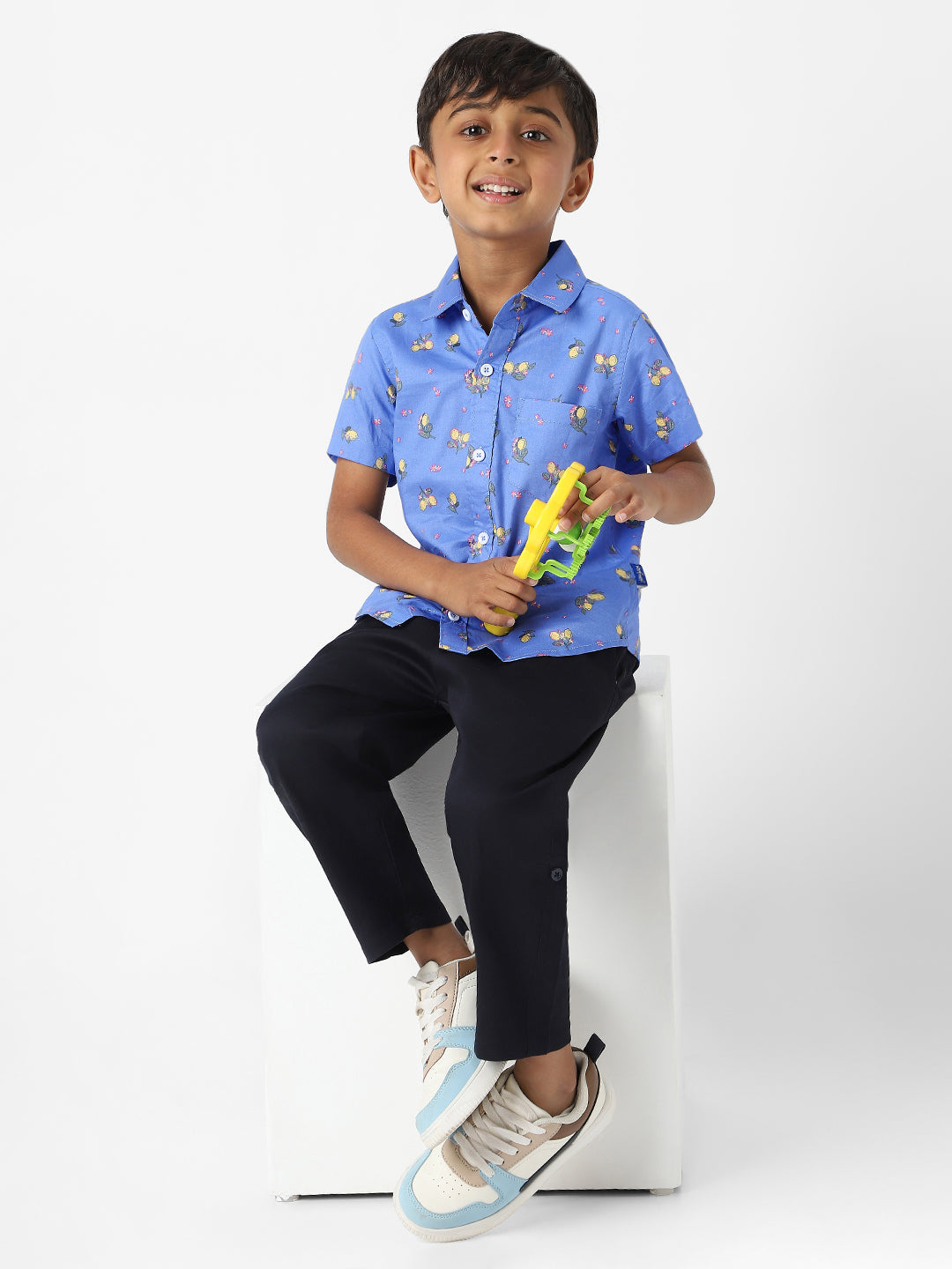 Nautinati Boys' Combo Set of Shirt and Cargo Pants