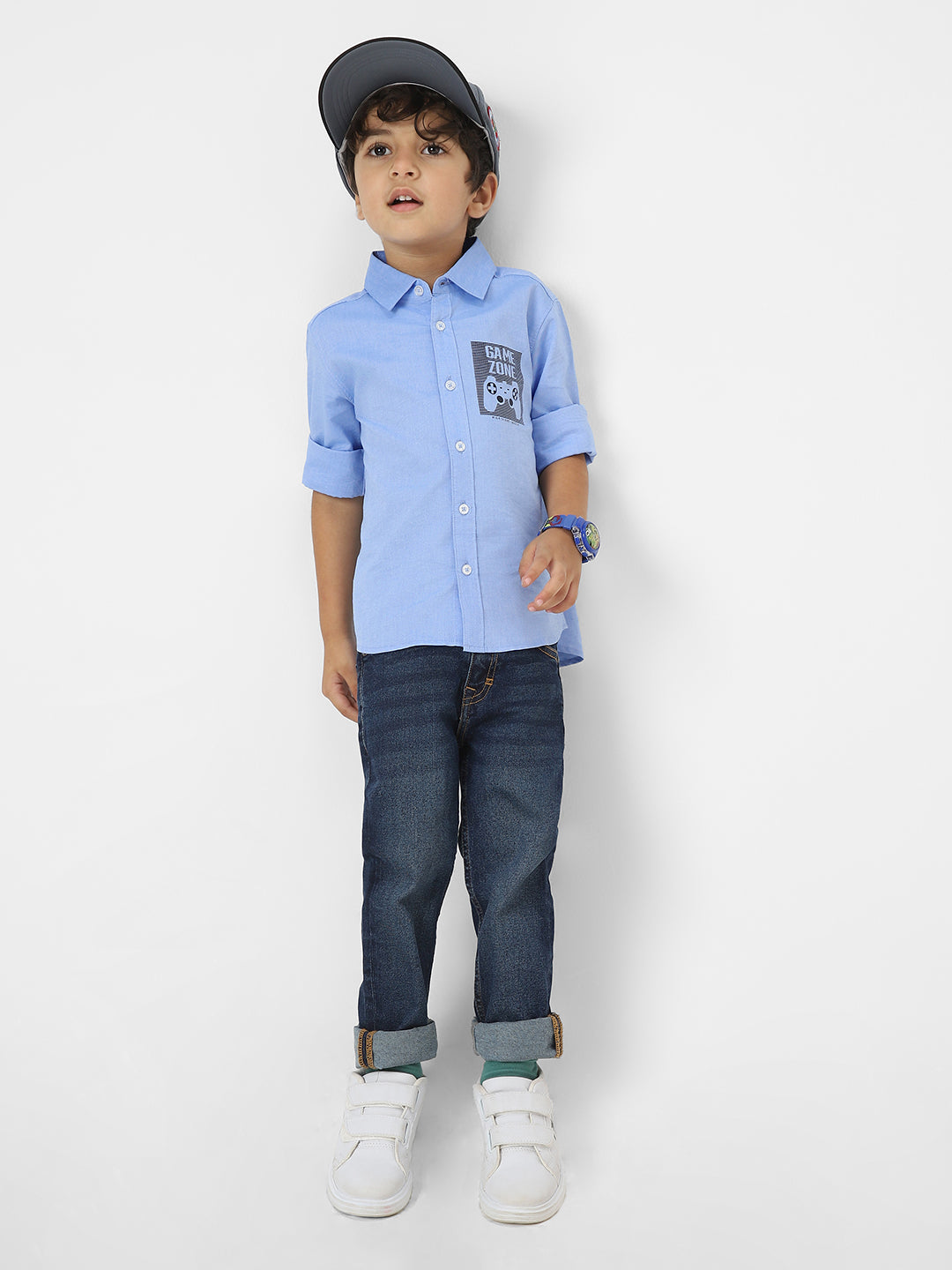 Nautinati Boys’ Cotton Printed Shirt