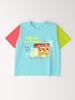 Nautinati Boys’ Cotton Graphic Printed Colourblock Sleeve T-shirt
