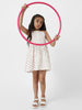 Nautinati Girls’ White Poplin Cotton Sleeveless Dress