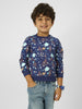 Boys Navy Space-Themed Printed Sweatshirt