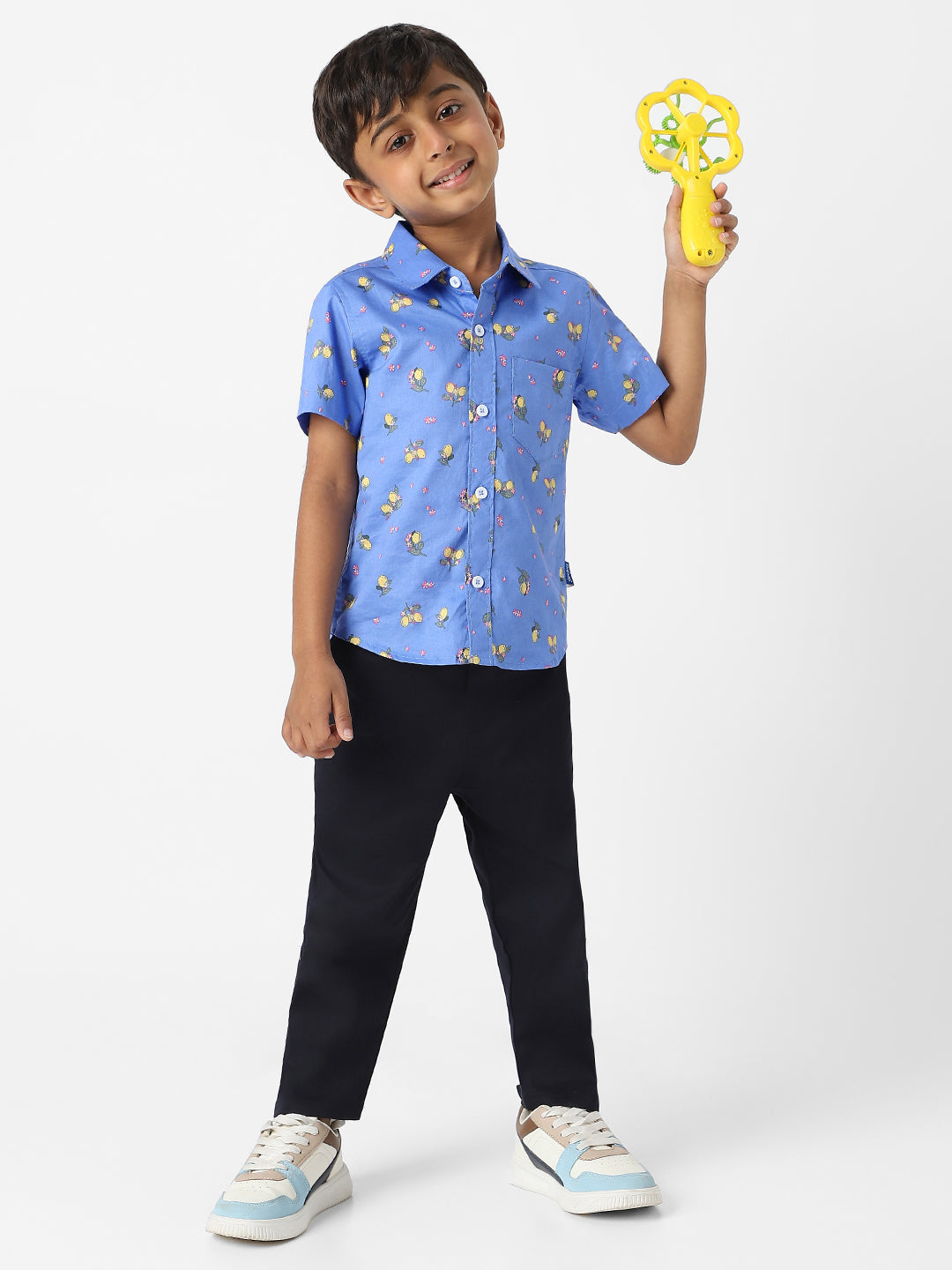 Nautinati Boys' Combo Set of Shirt and Cargo Pants