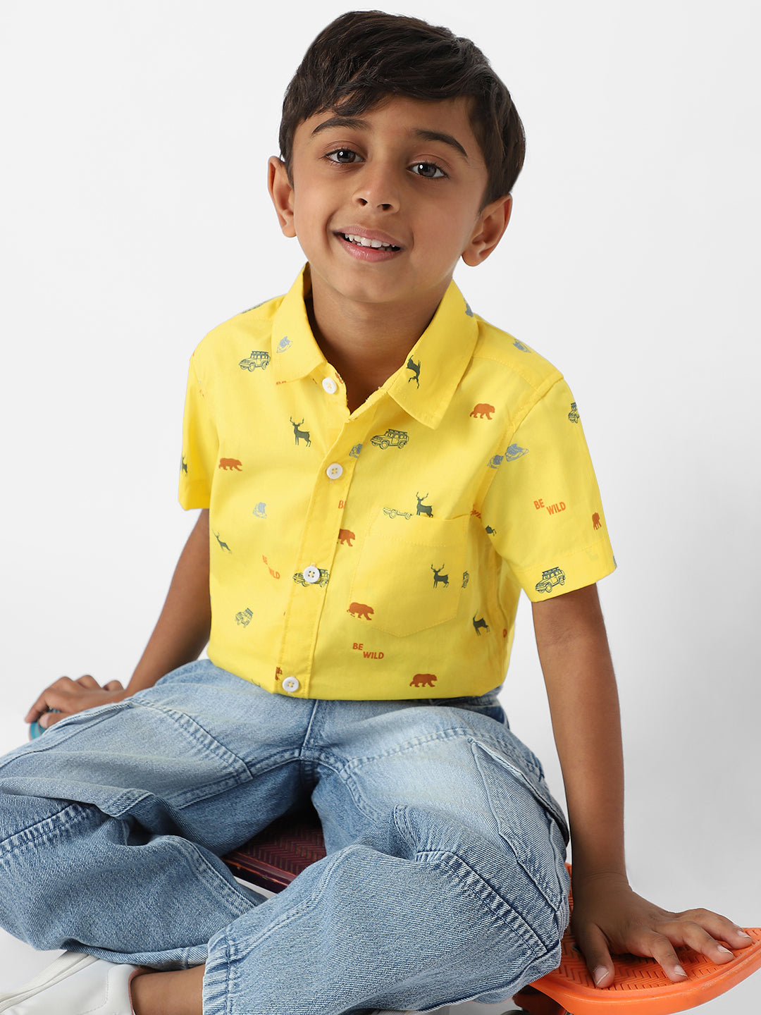 Nautinati Boys' All-over Print Shirt