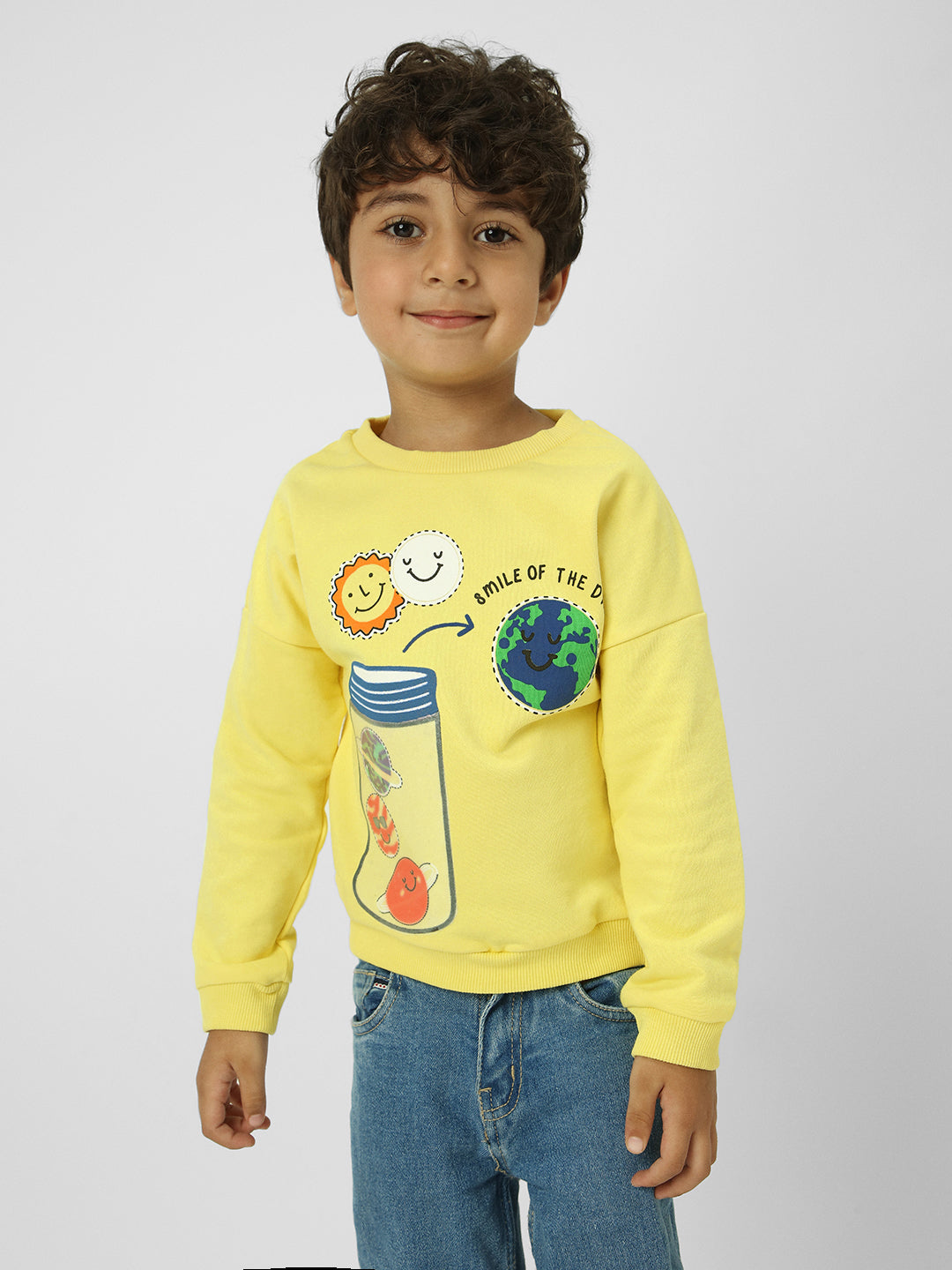 Boys Graphic Printed Pullover Sweatshirt