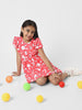 Nautinati Girls’ Red Jersey Cotton Bunny Print Dress