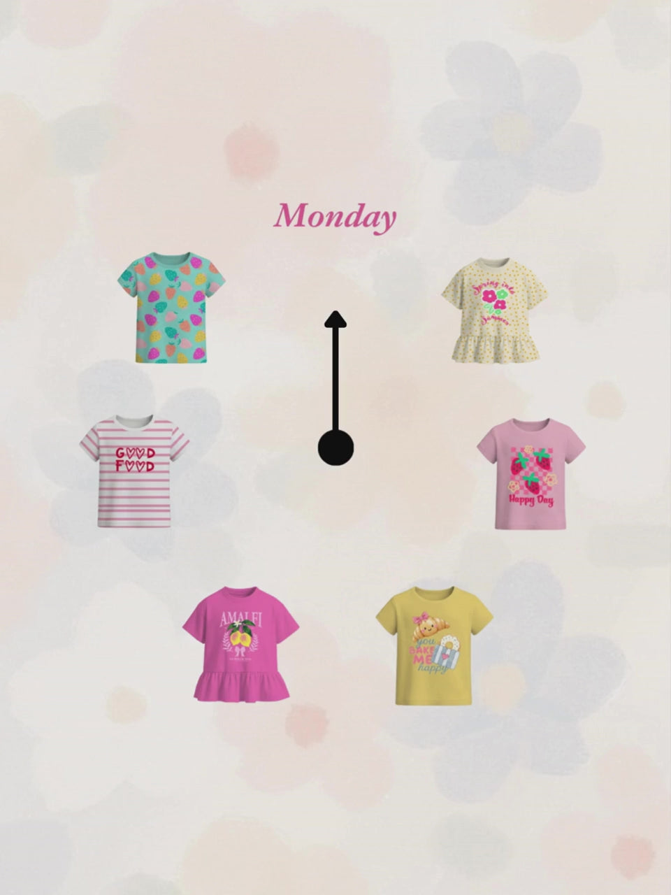 Nautinati Girls' 100% Cotton Sequinned Tropical Print Oversized Crew Neck T-shirt