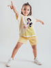 Nautinati Disney Snow White Girls Pure Cotton Oversized T Shirt (White, Pack of 1)