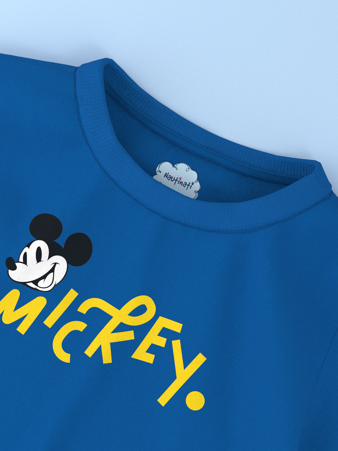 Nautinati Boys' Cotton Pack of 2 Mickey Mouse Print T-shirt
