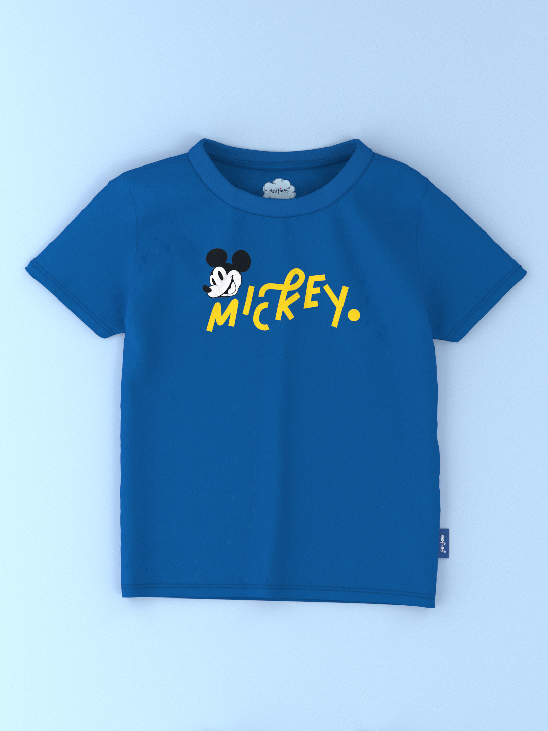 Nautinati Boys' Cotton Pack of 2 Mickey Mouse Print T-shirt