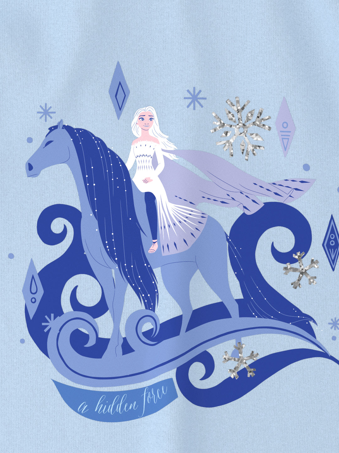 Nautinati Girls' Cotton Frozen Graphic Printed T-shirt
