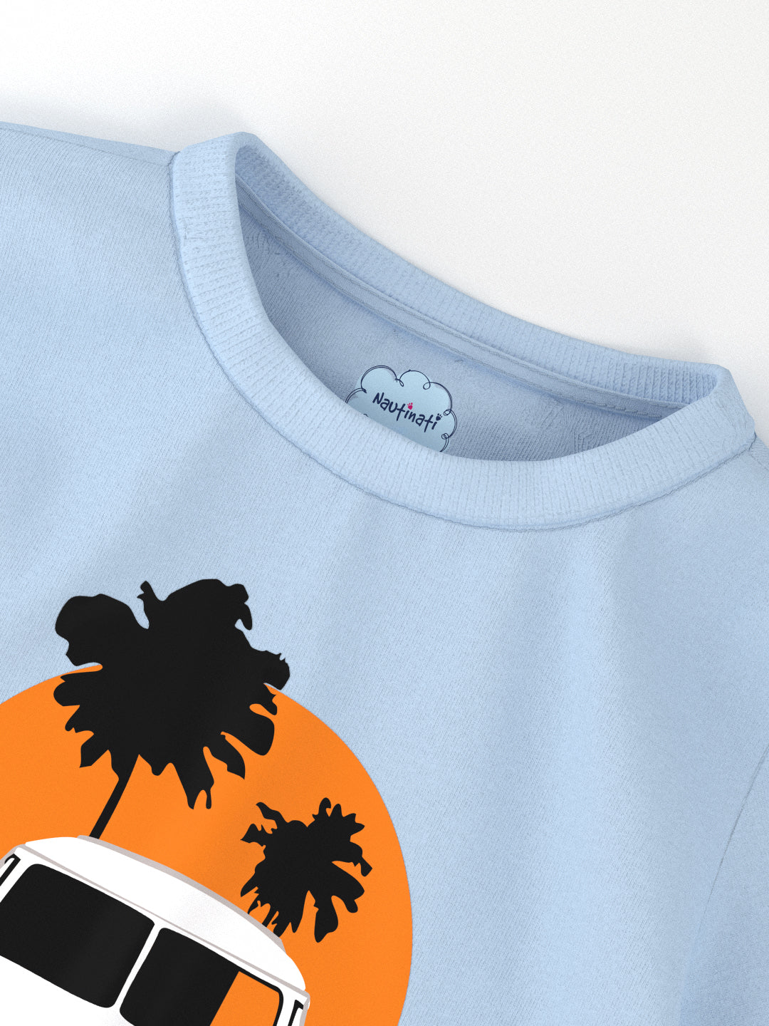 Nautinati Boys' Pack of 2 Cotton Beach Graphic Printed T-shirts